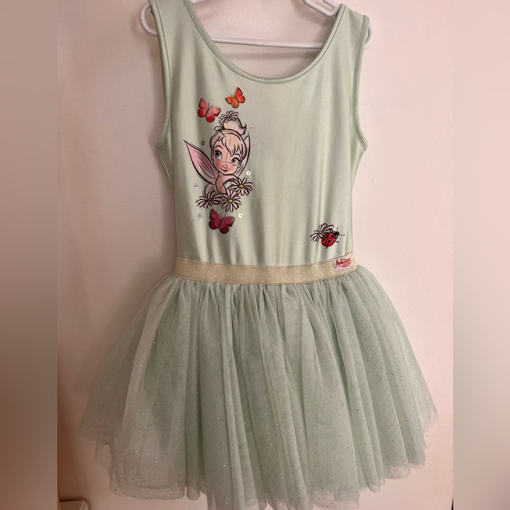Disney Store Animators Collection Girls Tinker Bell Leotard And Tutu size 9/10